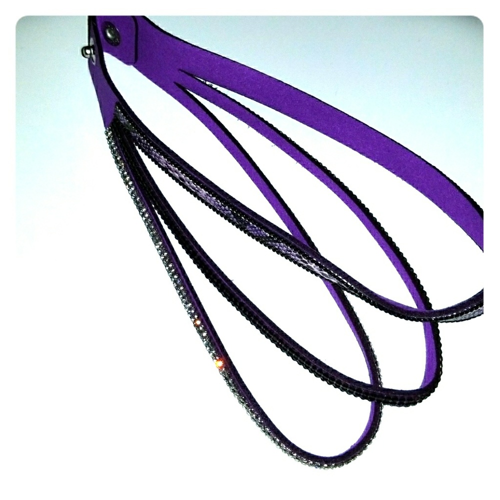Purple Choker Snakeskin & Rhinestones NWT